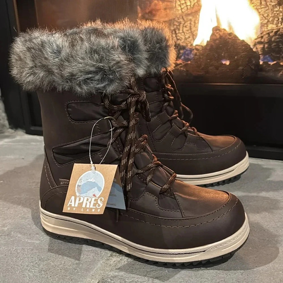 APRES By Lamo faux fur lining/insole,TPR outsole,zipper,lace up snow/Winter boot - Picture 3 of 14